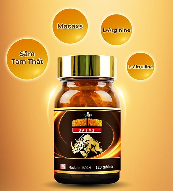 SMART POWER thành phần Maca, L-Arginine, L-Citrulline, Sâm Tam Thất